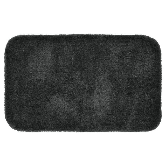 24"x40" Finest Luxury Ultra Plush Washable Nylon Bath Rug Dark Gray - Garland