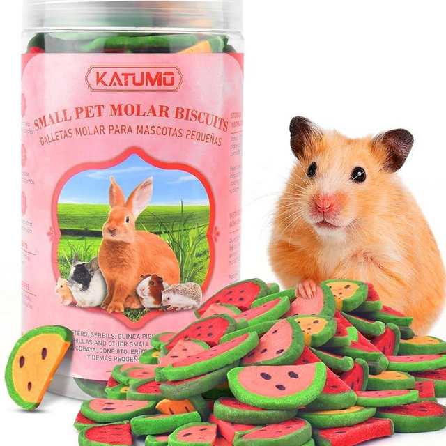 KATUMO 65PCS Rabbit Chew Toys, Natural Timothy Hay Sticks Bunny Molar Toys Small Animal Treats