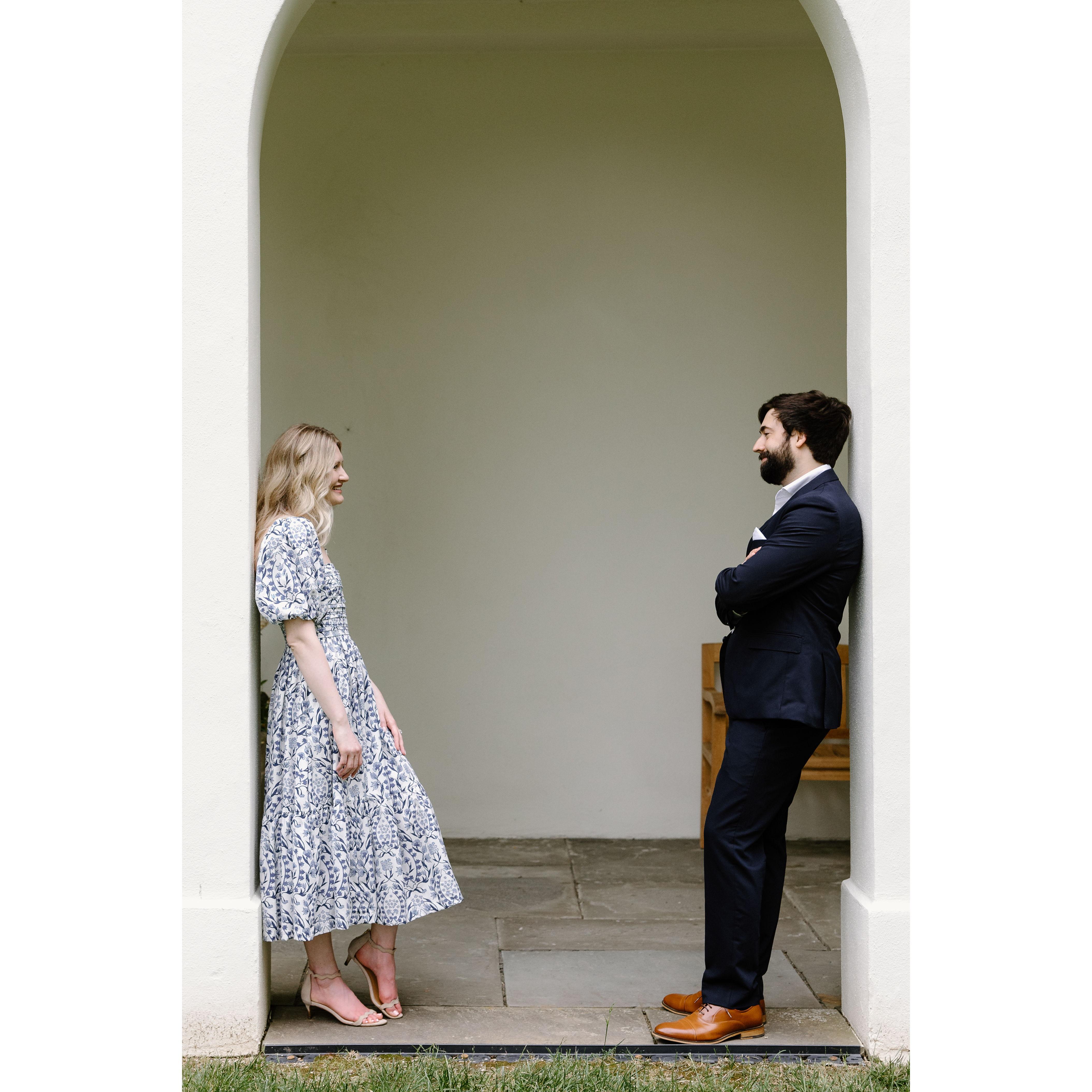 Our engagement photos at Newfields