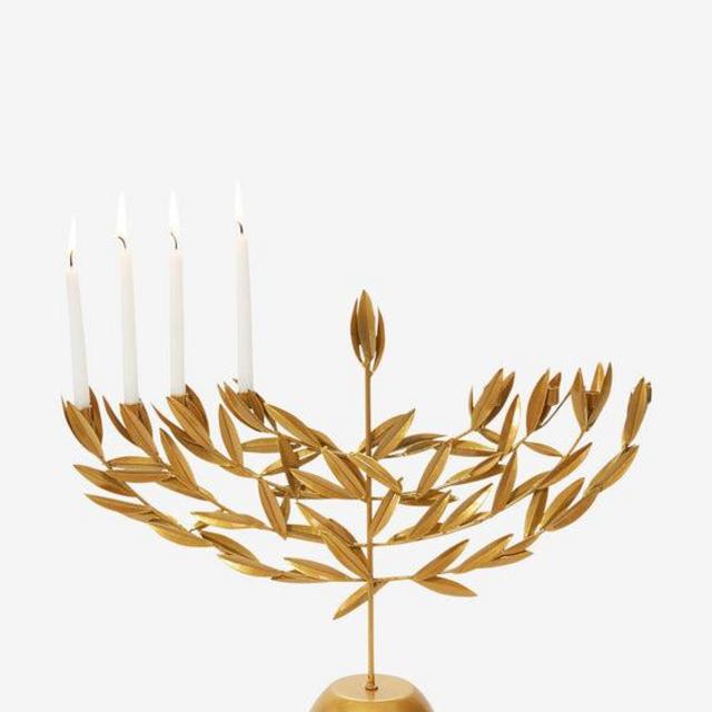 Gold Leaf Menorah
