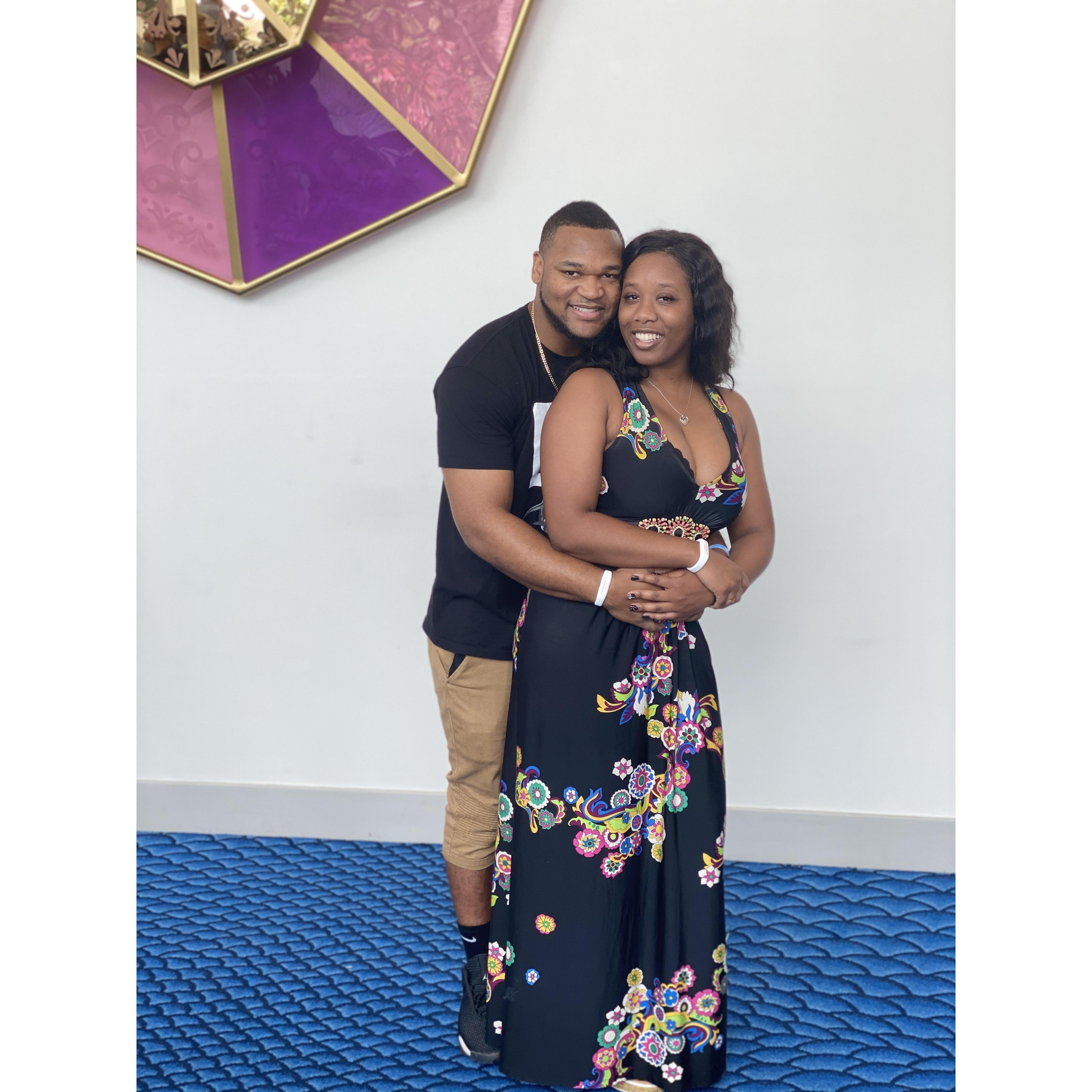 Martin's first time out of the country. We went to Bahamas, ABSOLUTELY beautiful.