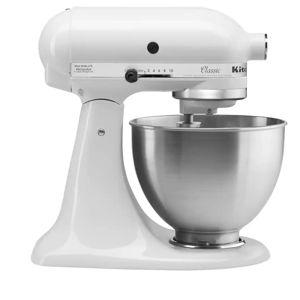 KitchenAid Classic Series 4.5 Quart Tilt-Head Stand Mixer in White