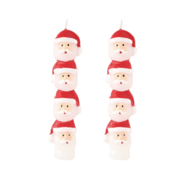 Santa Mini Taper Candle Set of 2