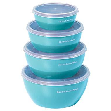 KitchenAid KC176BXAQA Classic Prep Bowls, Set of 4, Aqua Sky