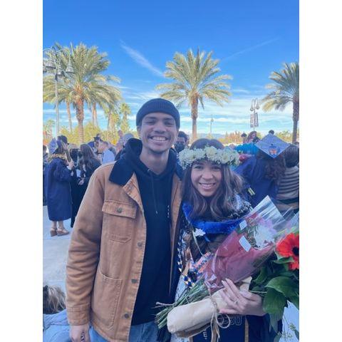 Tyler flew out to California to celebrate Kelsie's graduation