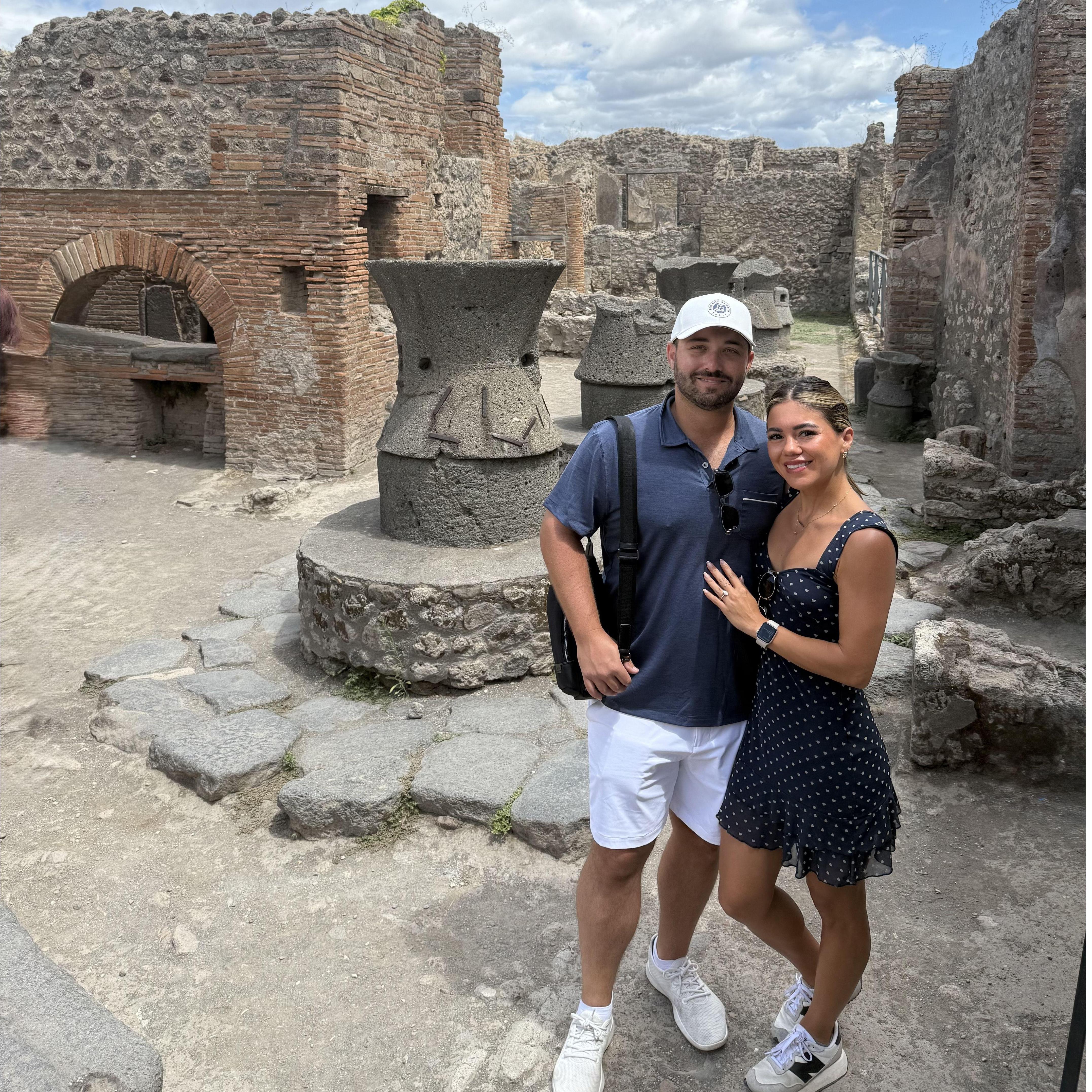 Us exploring Pompeii