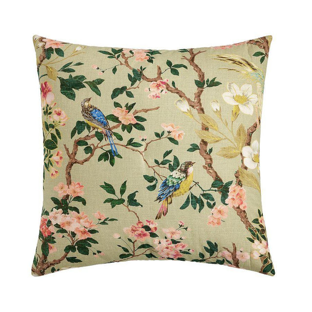 Nola Songbird Comforter Sham, Green, Euro