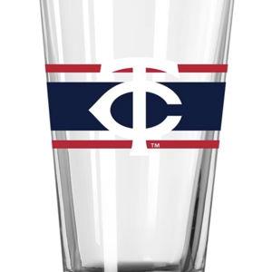 Minnesota Twins 16oz Stripe Pint Glass - Red