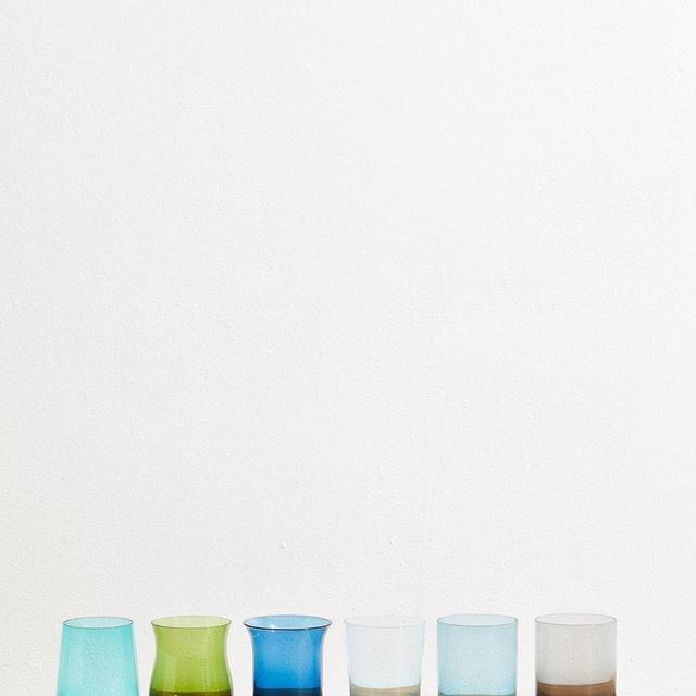 Bitossi Home Glass Tumblers in Blue/Green (Set of 6)