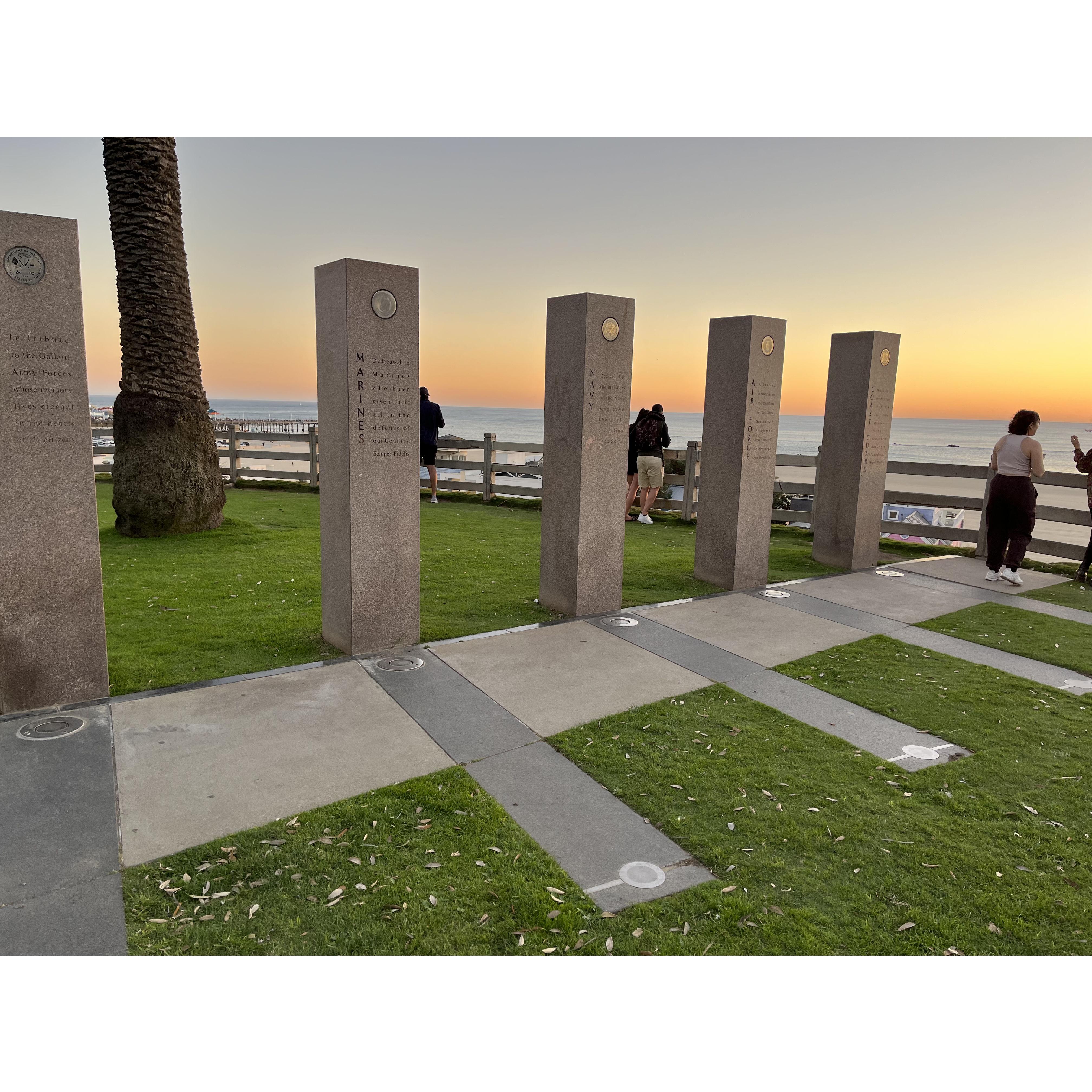 Military memorial in Santa Monica