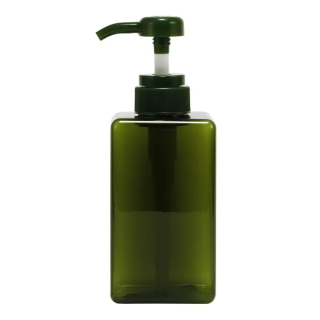 Unique Bargains Simple Square Soap Pump Dispenser for Bathroom 1 Pc Green 450ml