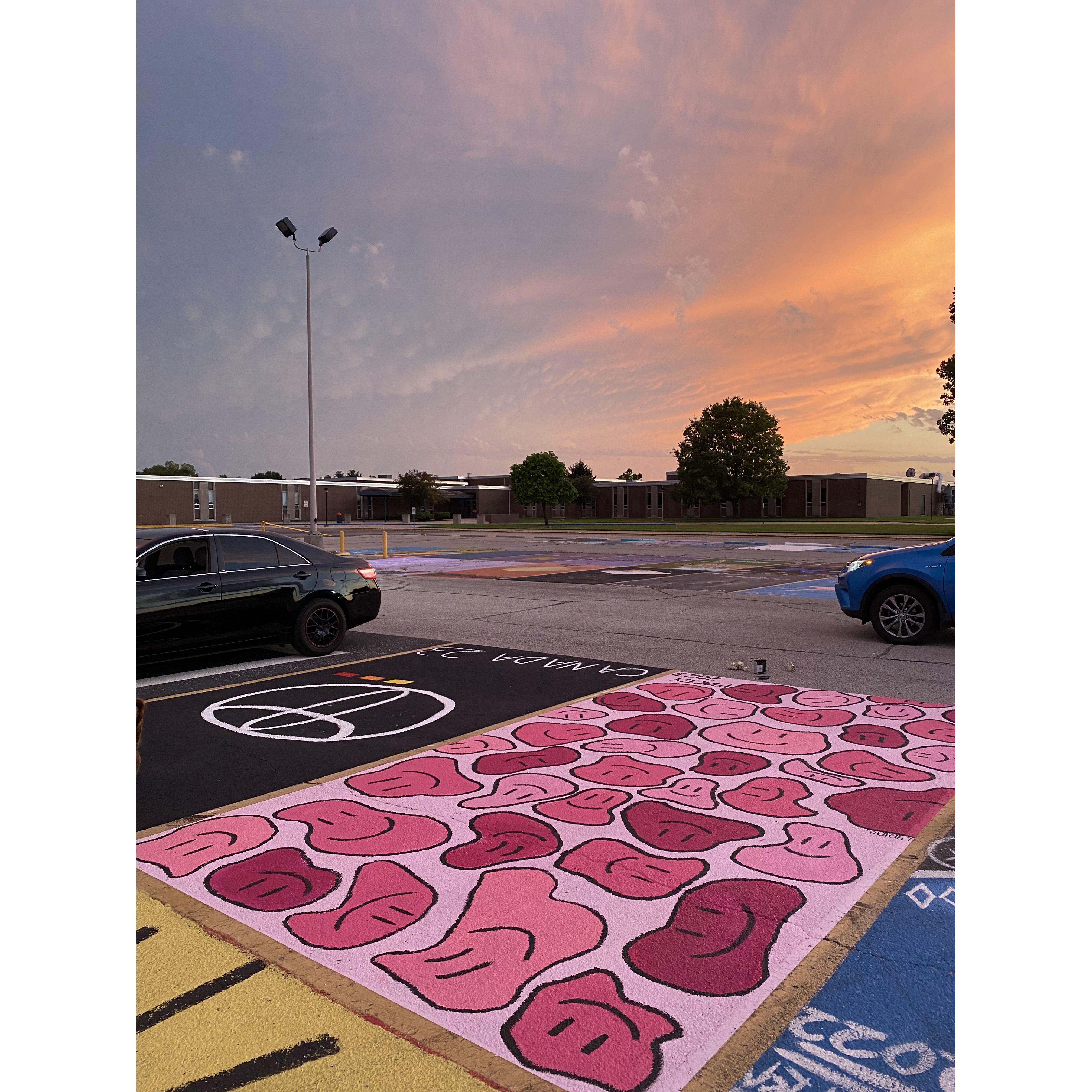 our senior spots next to each other