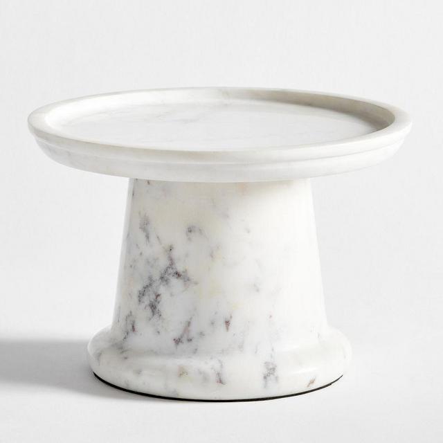 White Marble Drink Dispenser Stand - White