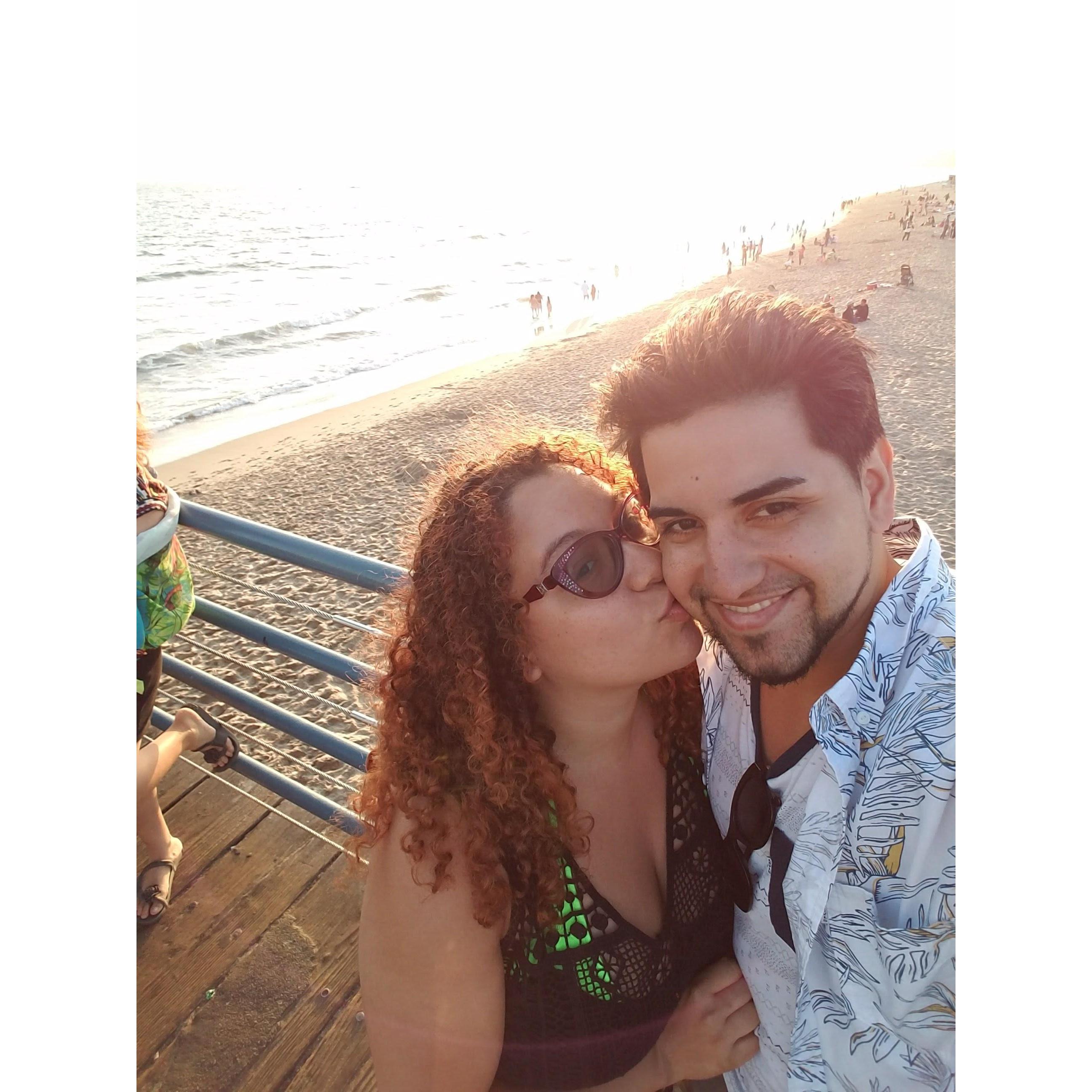 California. This picture was when we saw a beautiful sunset. we also had the suspicion I was pregnant .