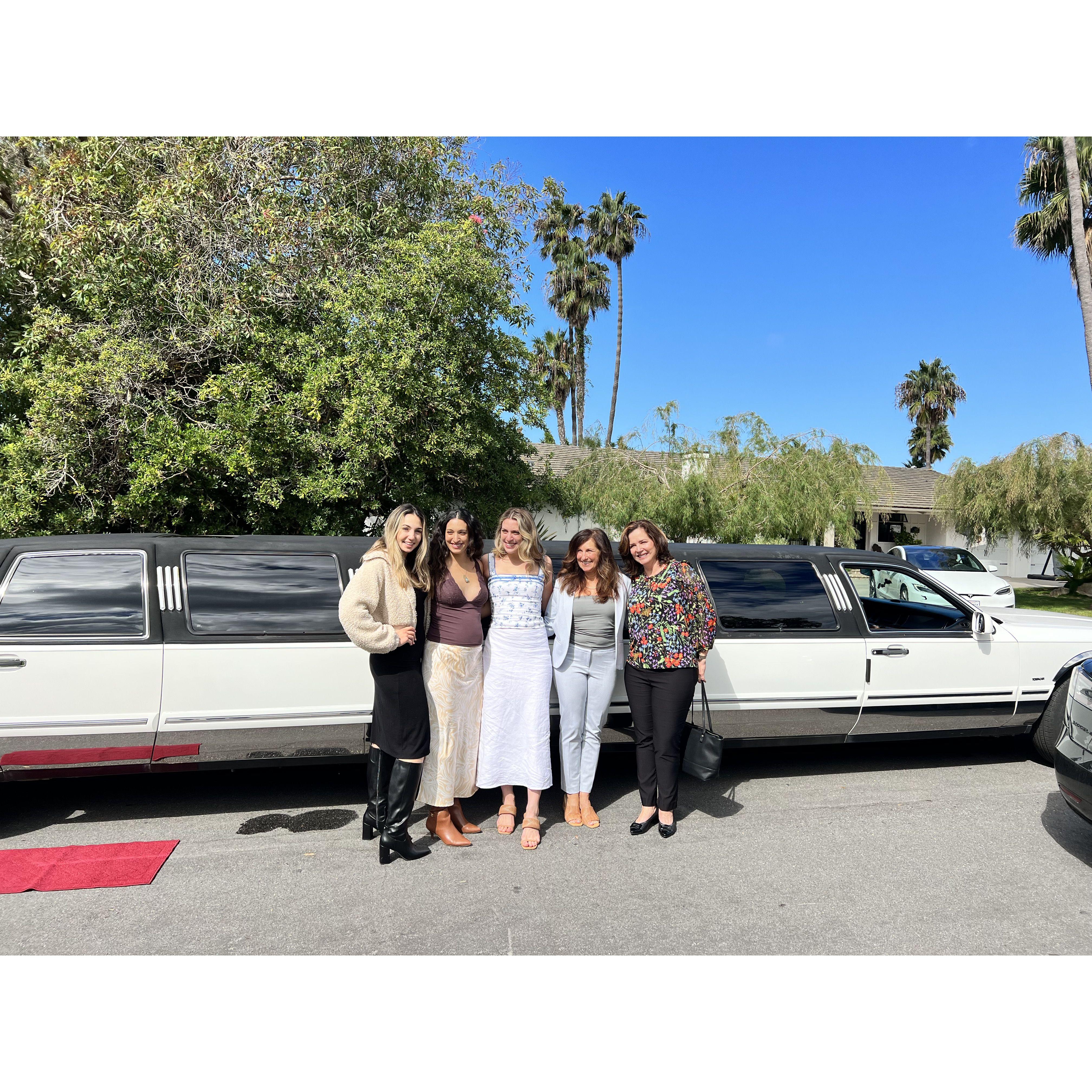 Wedding dress shopping in style.