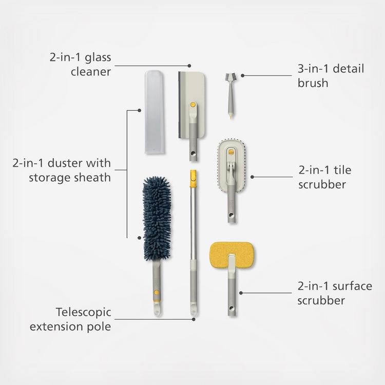 Joseph Joseph, CleanTech 6-Piece Deep Cleaning Set with Extension