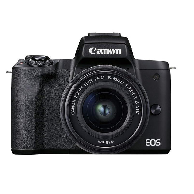Canon EOS M50 Mark II + EF-M 15-45mm is STM Kit Black (Renewed)