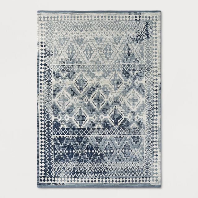 7'x10' Tapestry Woven Accent Rug Turquoise - Threshold™