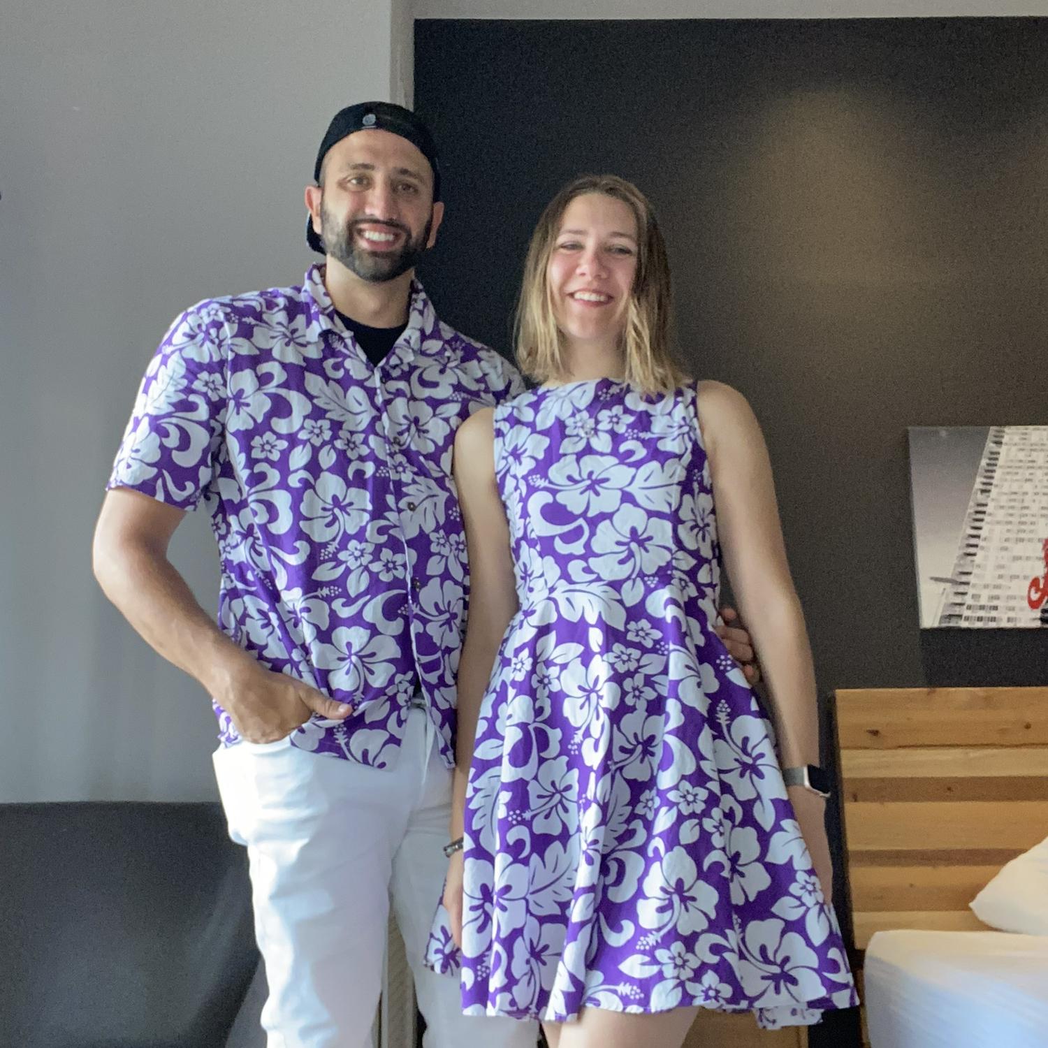 Our first Hawaiian set - we love matching outfits!