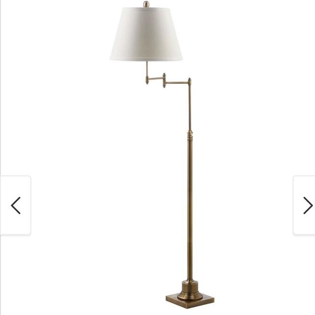 SAFAVIEH Lighting 60-inch Ingram Swivel Gold Floor Lamp - 16"x16"x54.5-68.5"