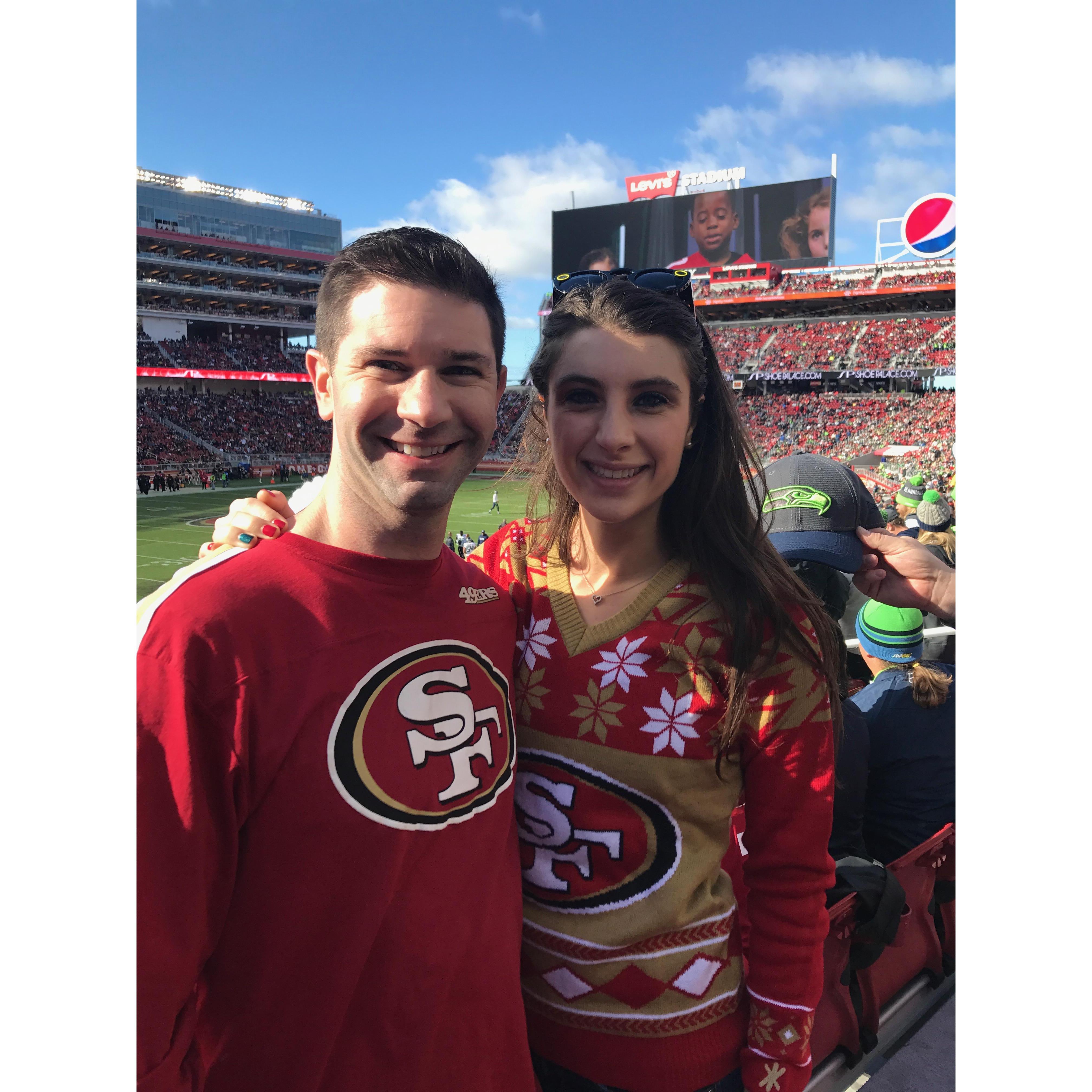 Cheering on the 49ers (who really need our help...)!