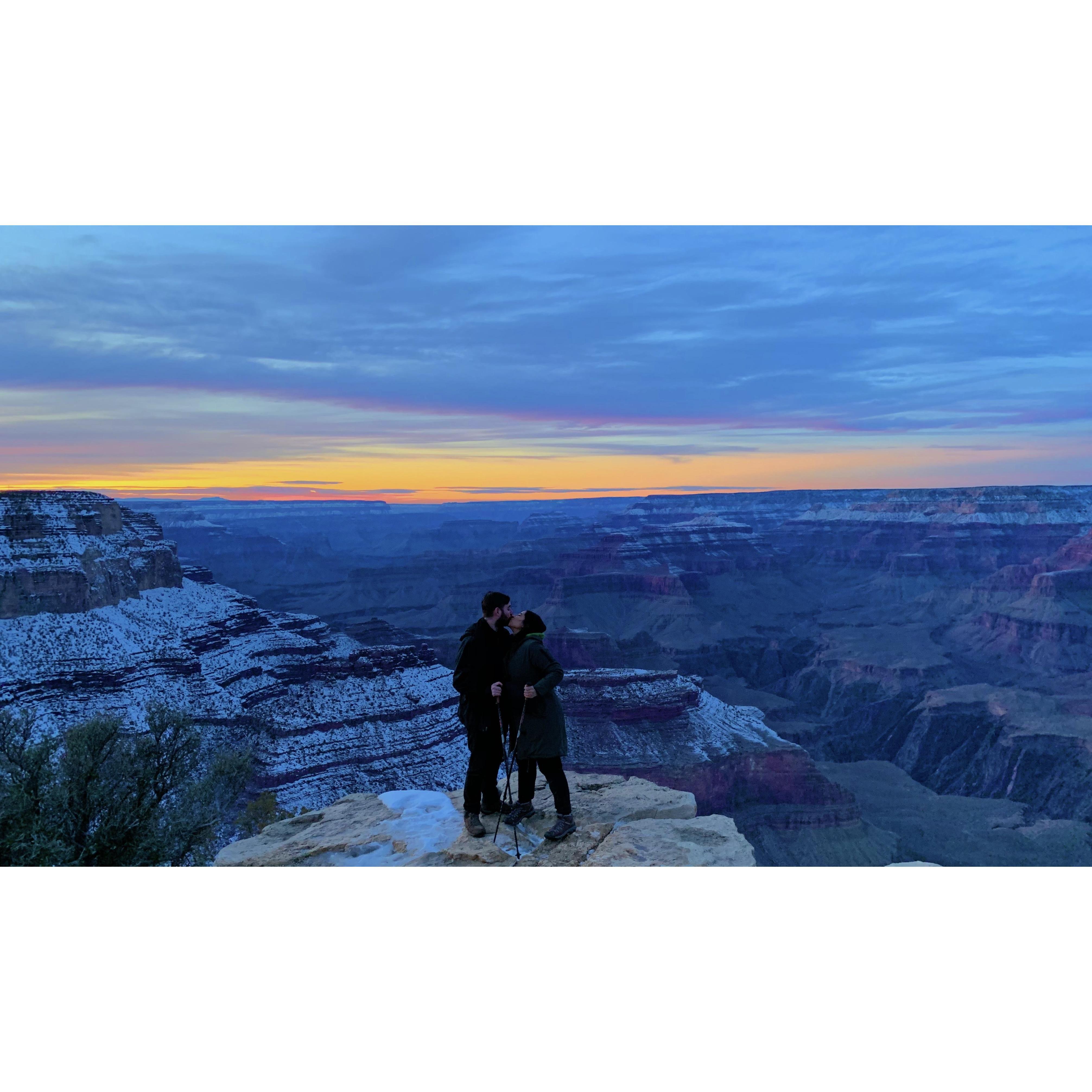 Sunset at the Grand Canyon.