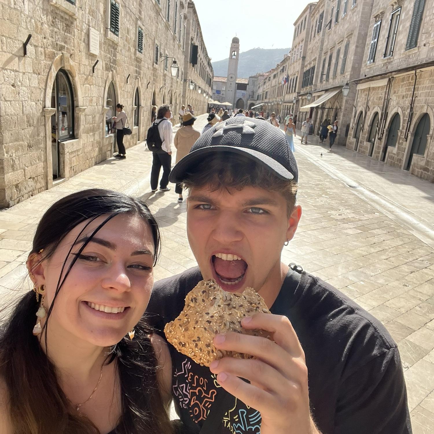 When you wanna take a nice picture but he won’t stop eating bread :(