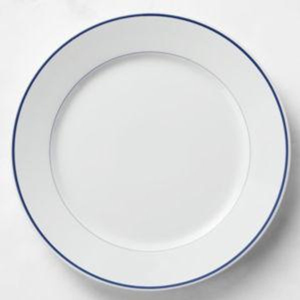 Apilco Tradition Blue-Banded Porcelain Dinner Plates Set of 4