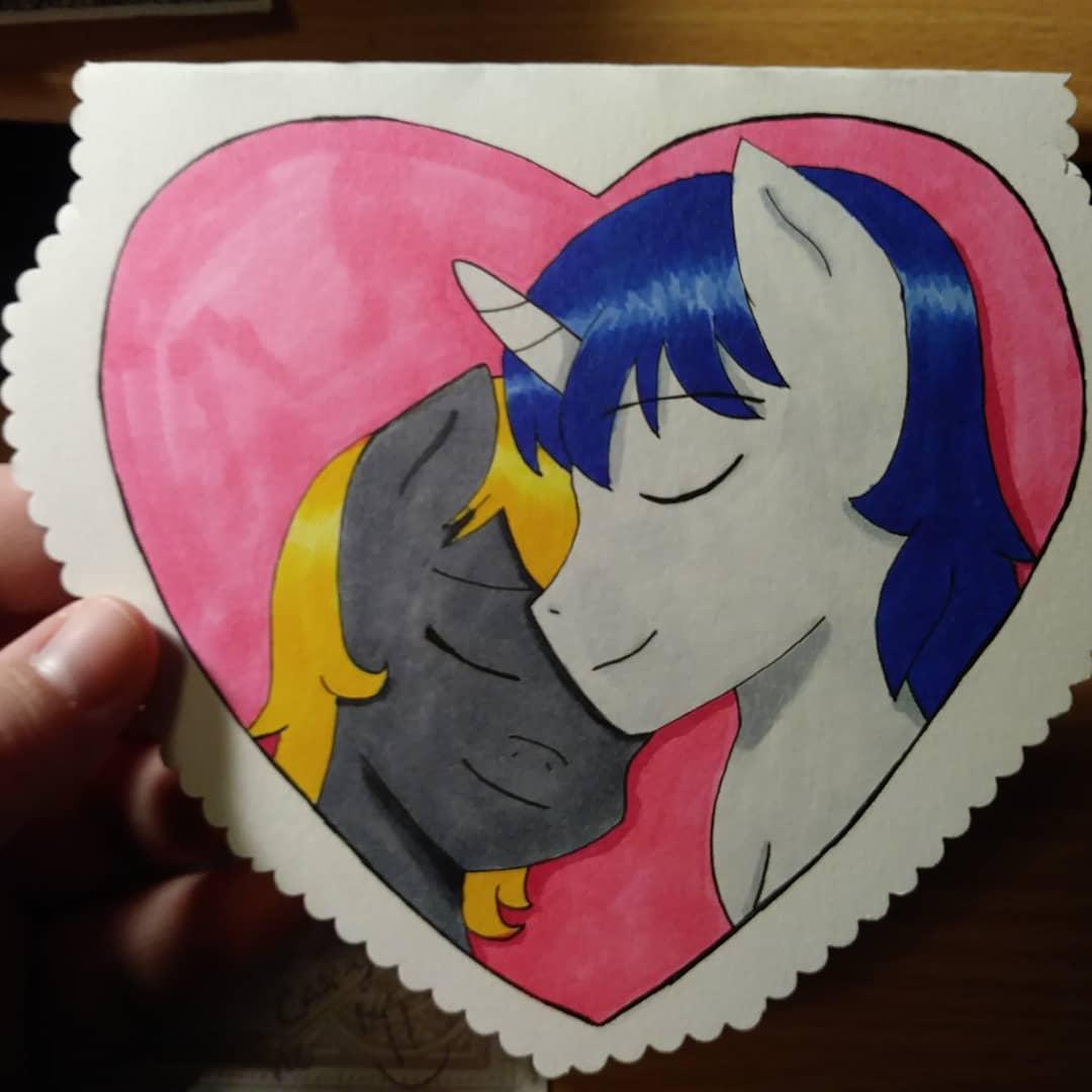 One of the cards Allison drew for Brandon/Cashew for Valentine's Day.