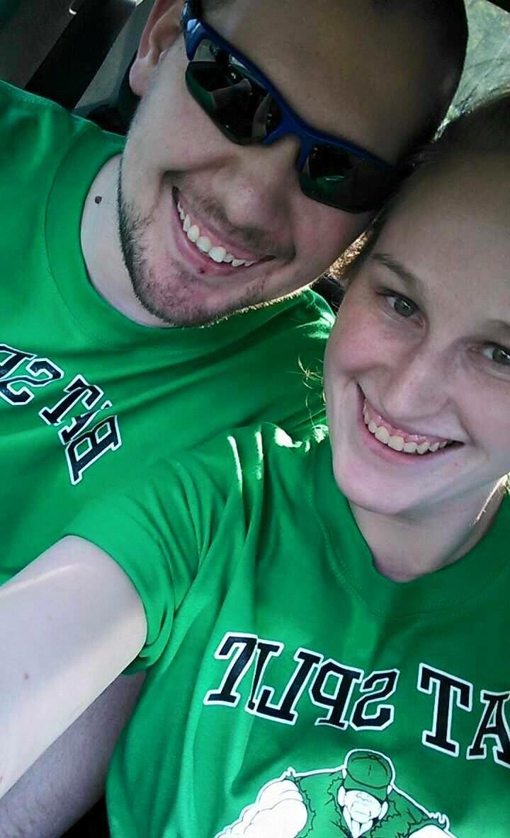 us right before our first softball game 2015