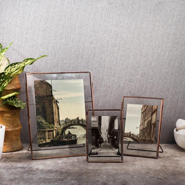 Recycled Metal and Glass Photo Frame...