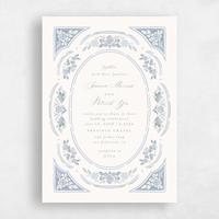 Blue Wedding Invitation - Reed Portrait