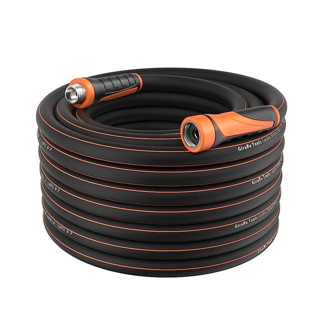 Giraffe Tools Garden Hose 75ft x 5/8", Water Hose Heavy Duty, Flexible, Lightweight Hybrid Hose with Swivel Grip Handle, Male to Female Fittings