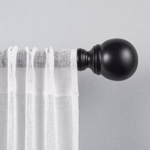 Sphere 1" Curtain Rod and Coordinating Finial Set - Exclusive Home