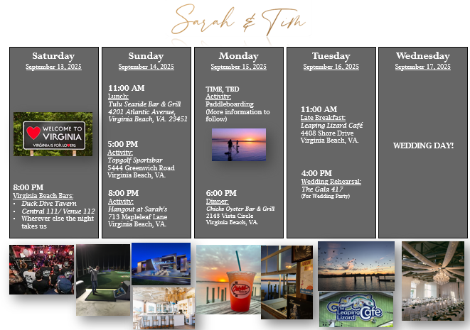 The Wedding Website of Sarah Gonzales and Tim Giese