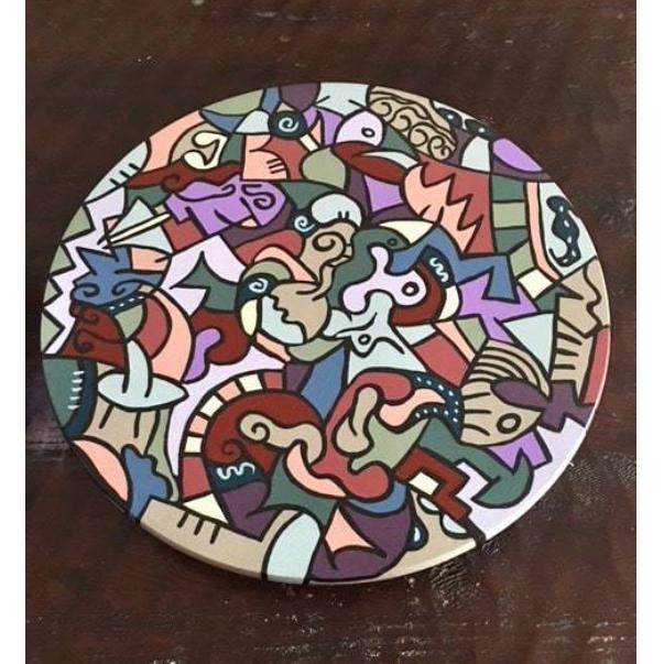 Cheri Lasher - Abstract Muted Lazy Susan