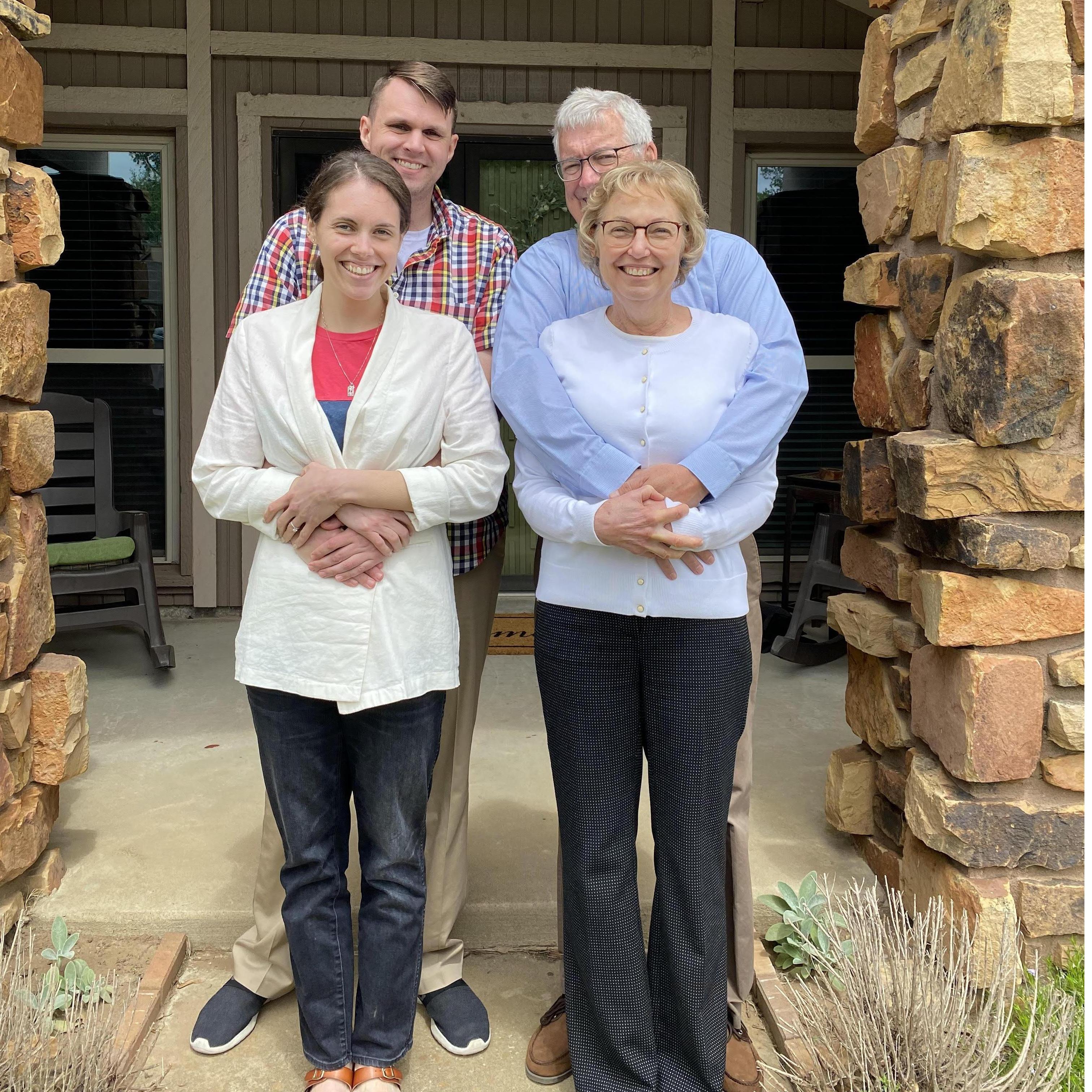 With Amy's parents on Mother's Day