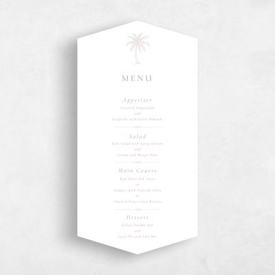 White Diamond Wedding Menu - Océan