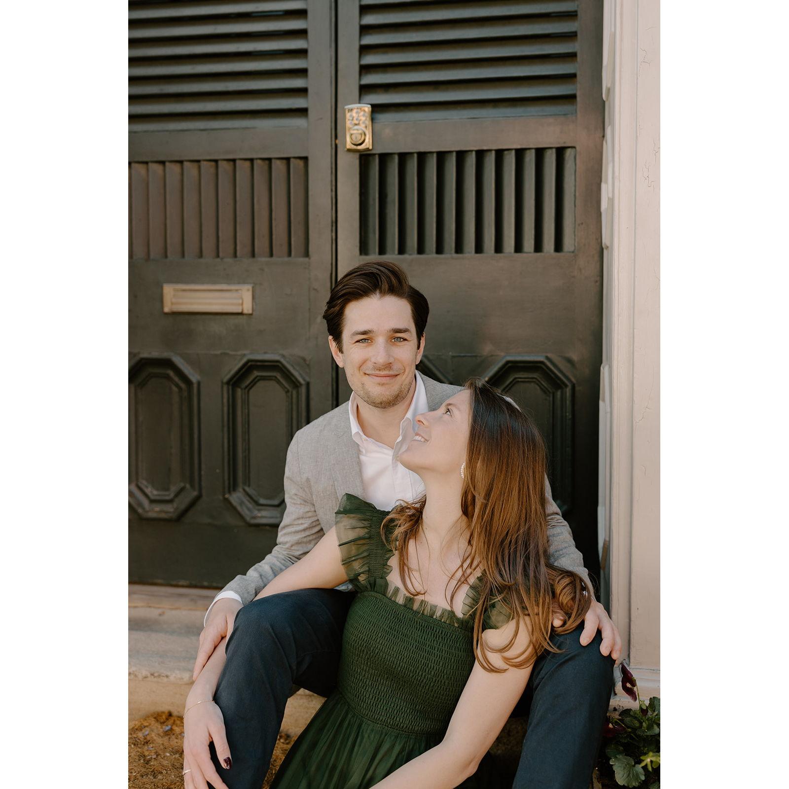 Engagement shoot in Old Town Alexandria - April 2024