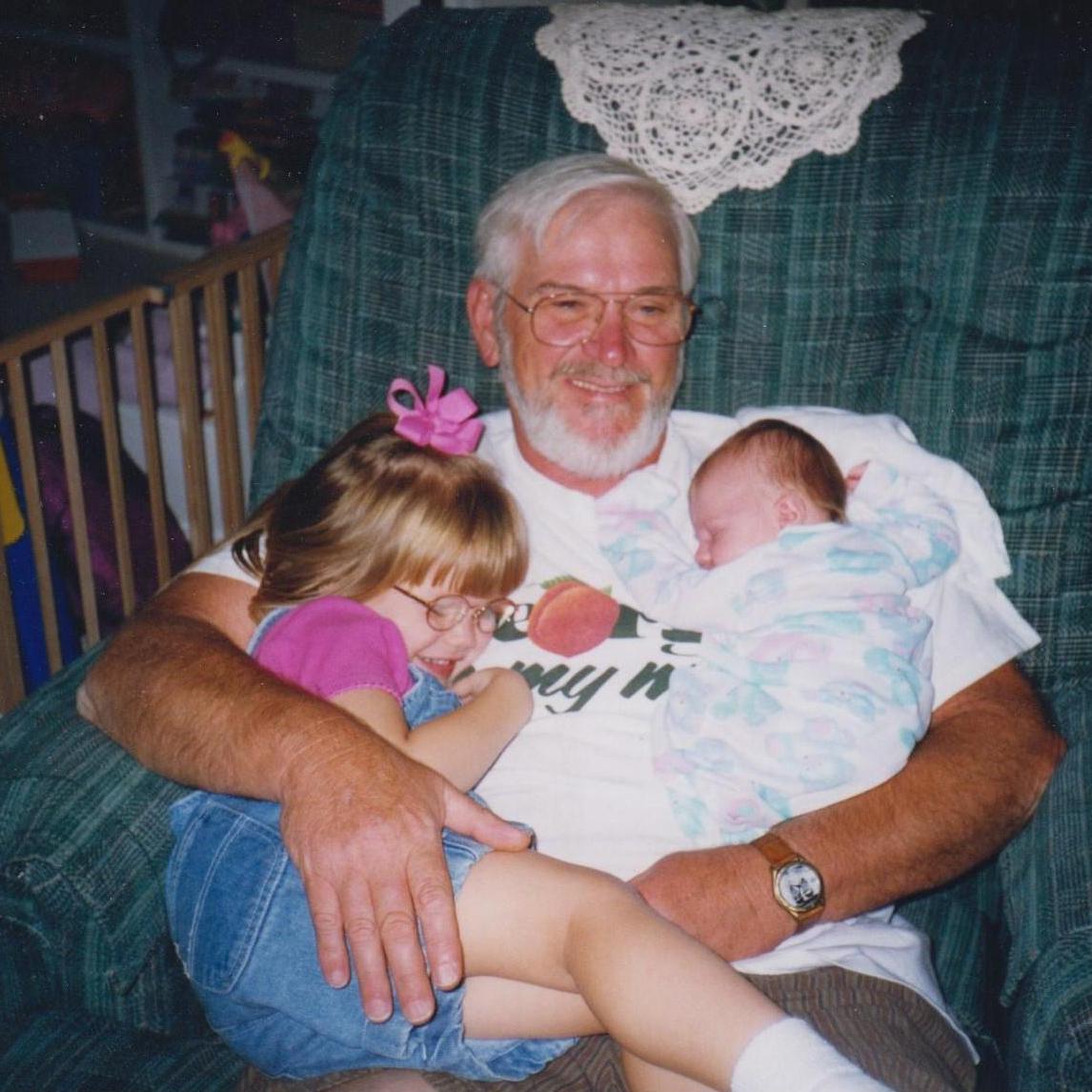 Caroline with her best bud, Grandpa Roger