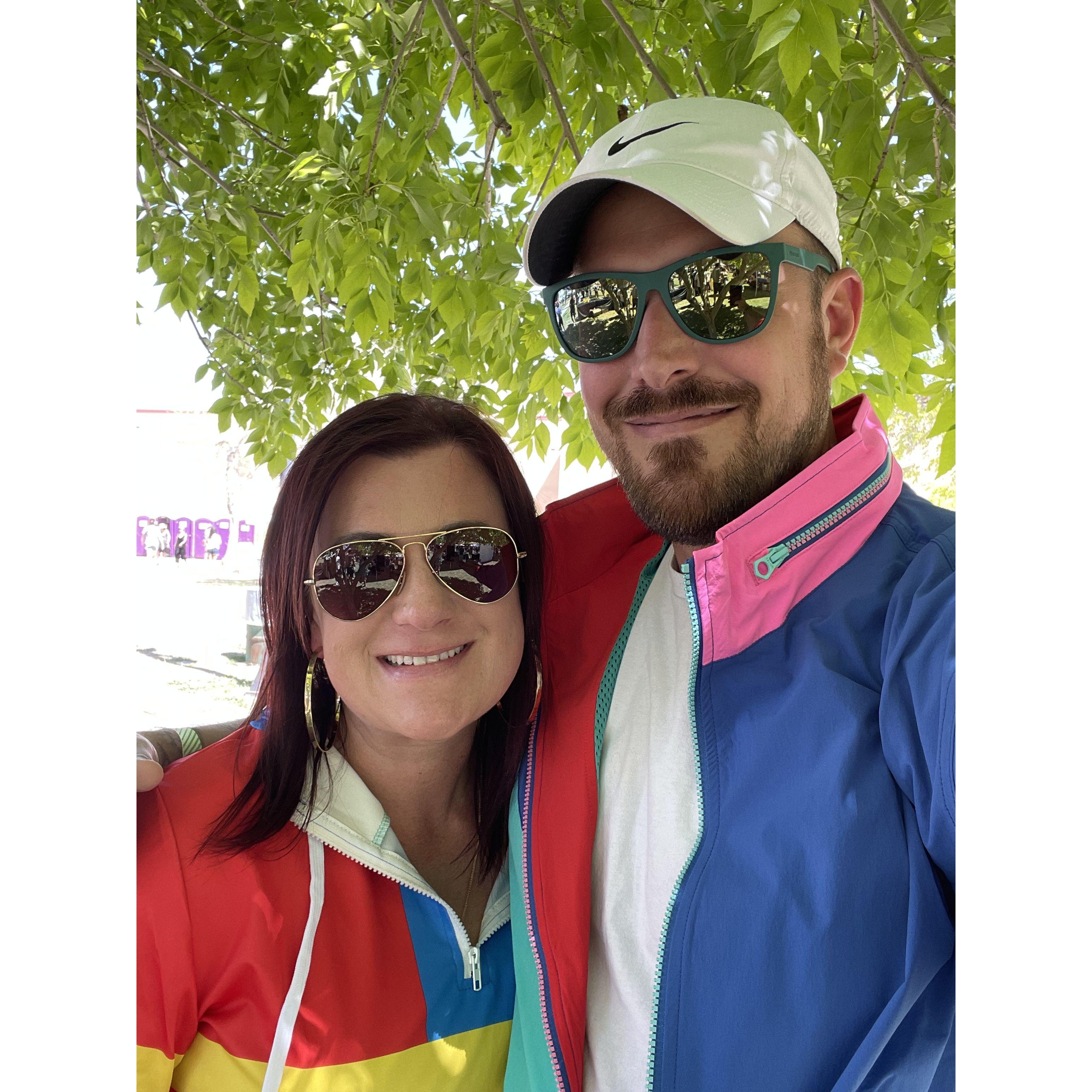 matching outfits on our third date! We both knew this was gonna be special