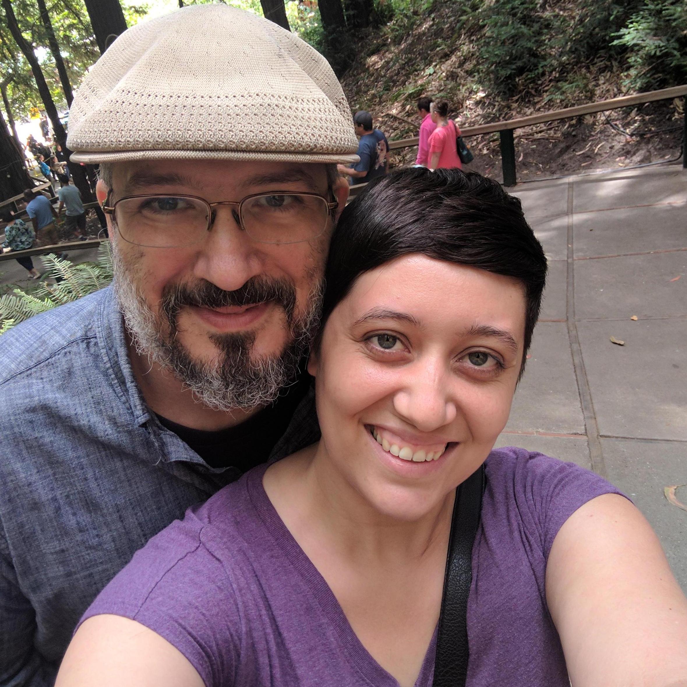 This was right before we entered the spooky spot...er, the mystery place? Oh, I know, the Mystery Spot. That's it!