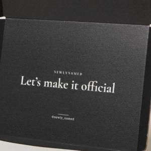 Black NewlyNamed Box | Personalized Name Change Kit