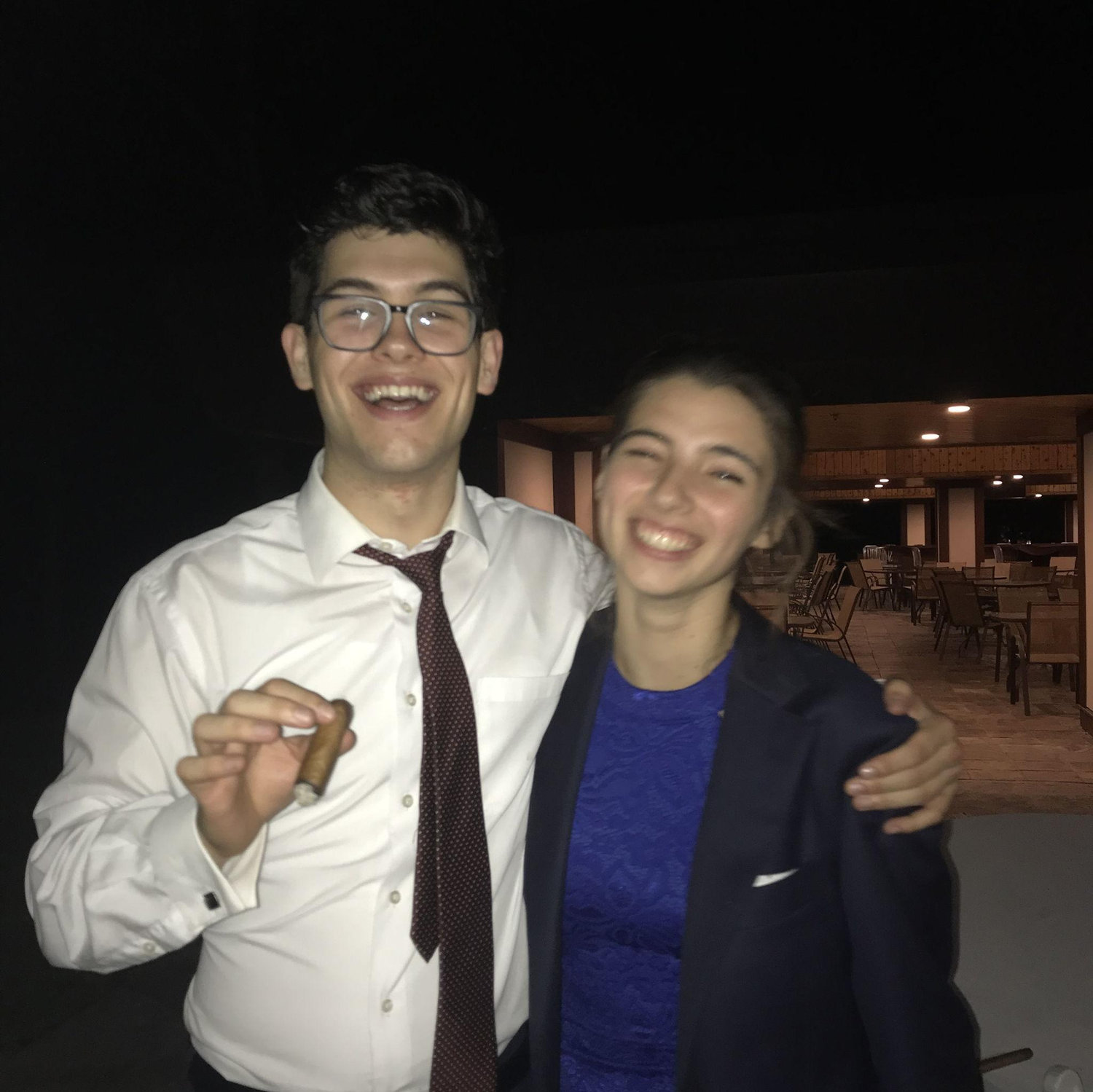 Our first wedding together, about 1 year of dating