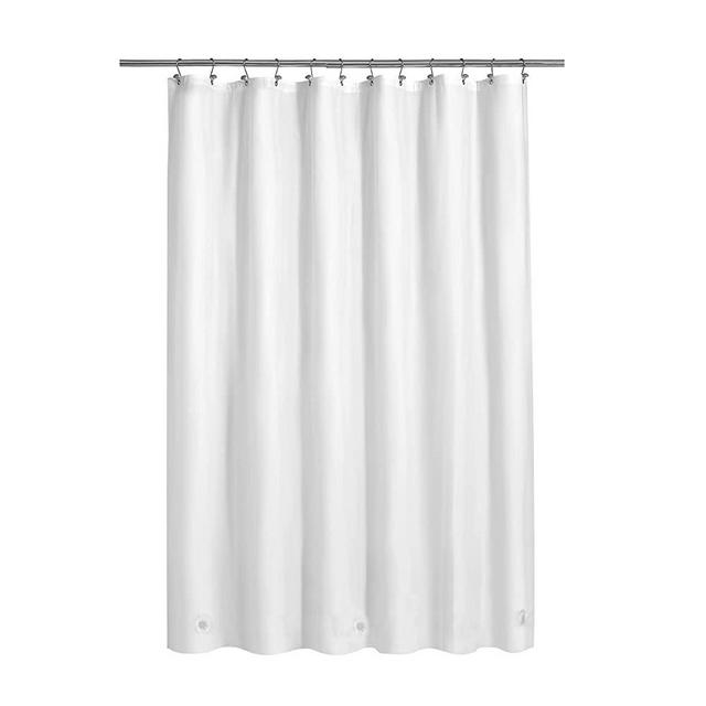 Barossa Design White Shower Curtain Liner - Premium PEVA Shower Liner for Bathroom, BPA & PVC Free, No Chemical Smell, Lightweight Shower Curtain with 3 Magnets, Metal Grommets - White, 71X72