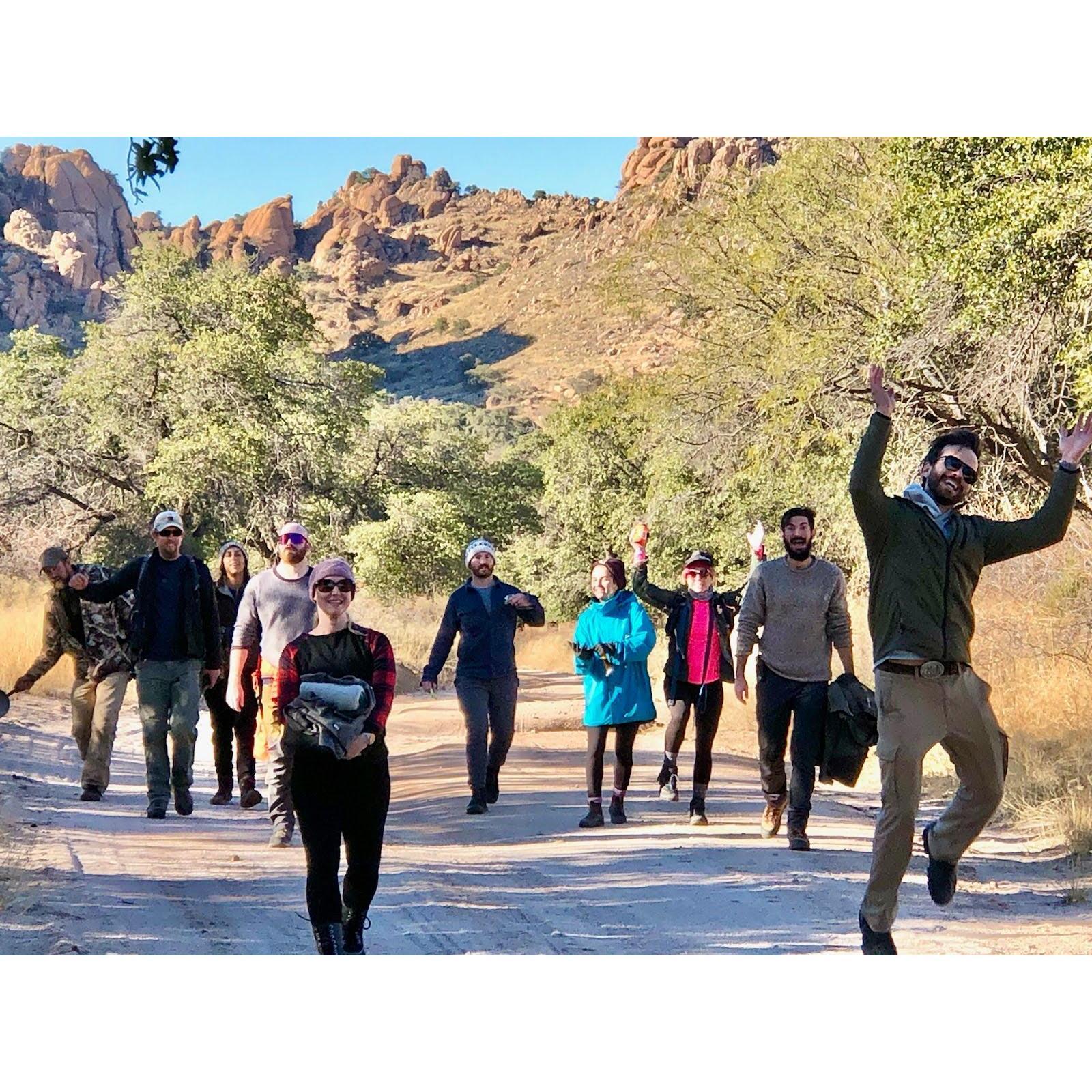 New Years day camp/hike with this crazy group of wonderful humans