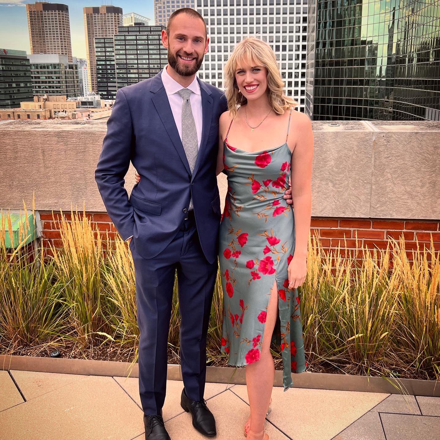 At our friends' wedding in Chicago
