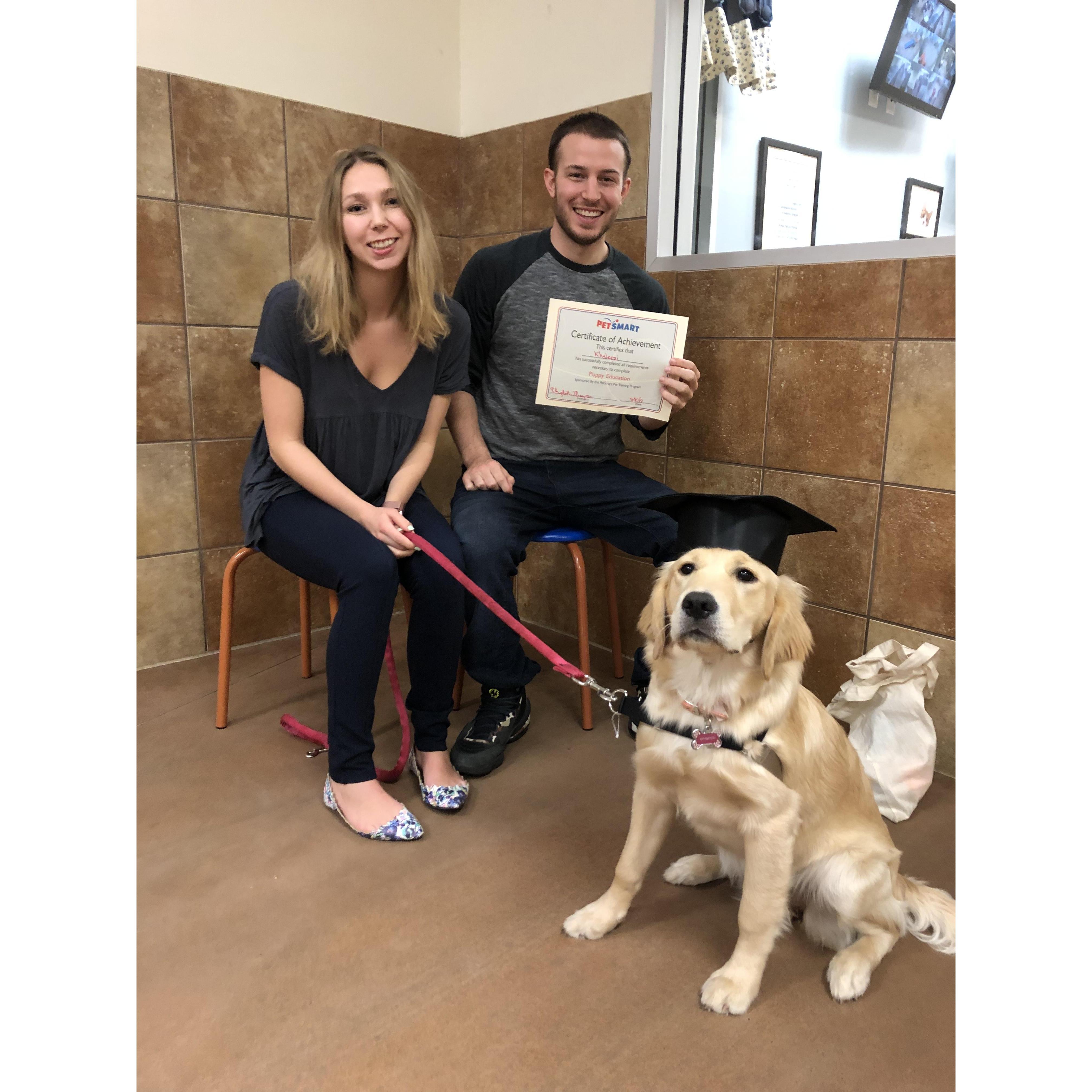 The proudest puppy parents