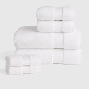 Turkish Ultra Luxe Plush Bath Towel Bundle WHITE