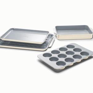 6 Piece Bakeware Set | Organizers Included | Non-Toxic Ceramic Coating | Caraway